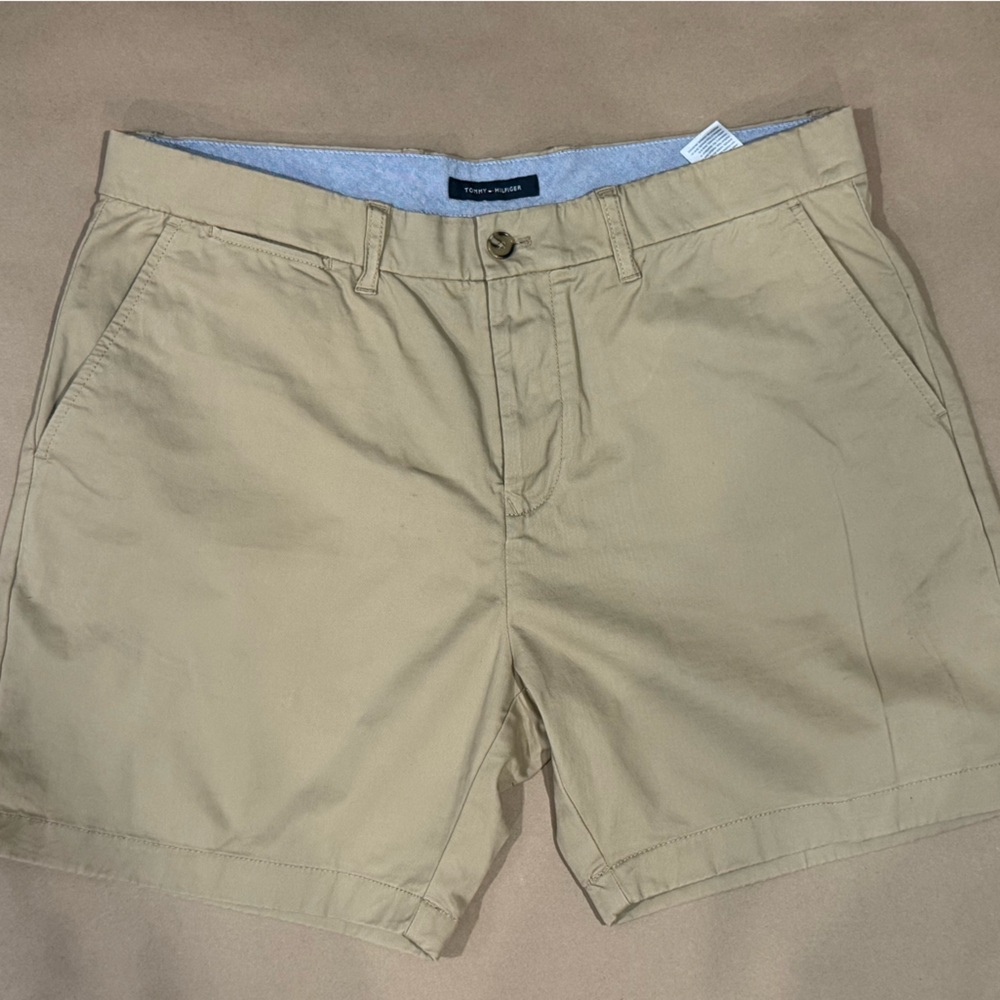 Tommy Hilfiger Tan Flat Front Shorts